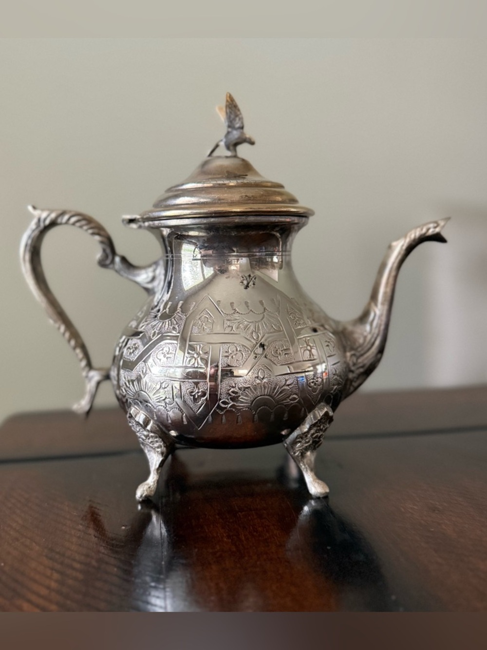 Vintage Moroccan Silver Teapot
